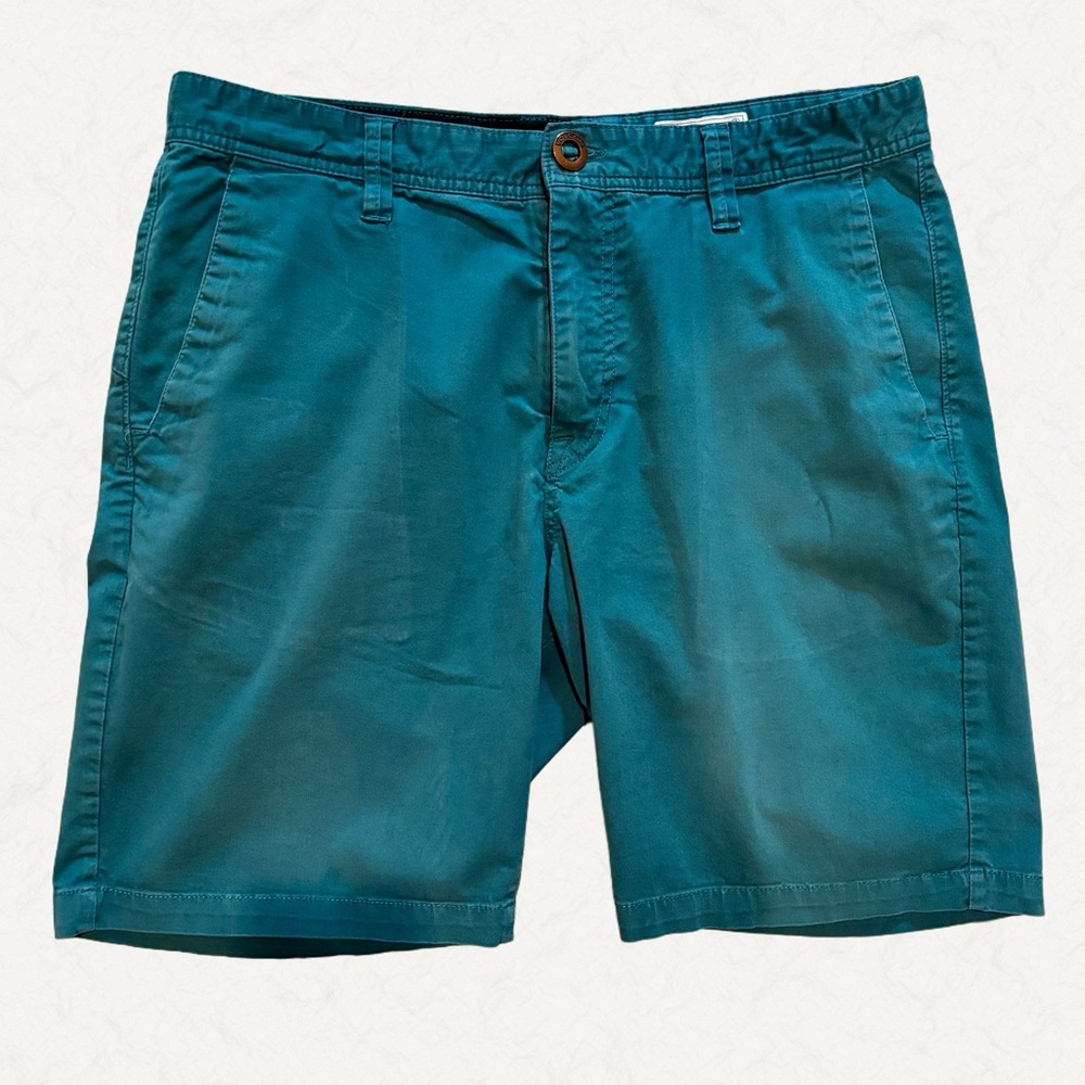 Volcom True To This Teal Chino Shorts Men’s Size 34 Stretch Skate Surf